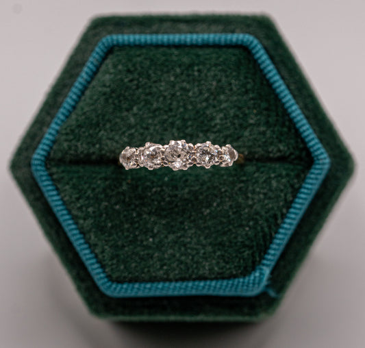 18k old cut diamond ring