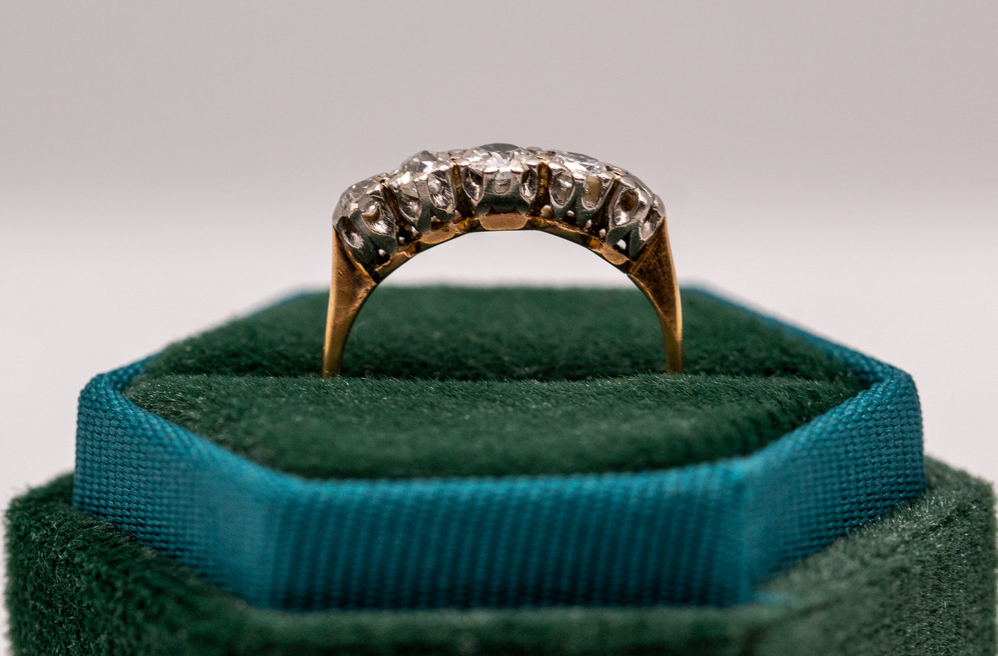 18k old cut diamond ring