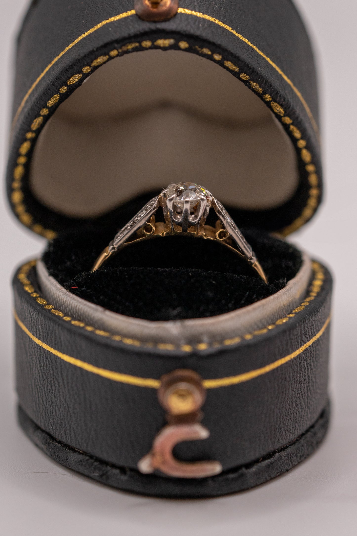 18k old cut diamond ring